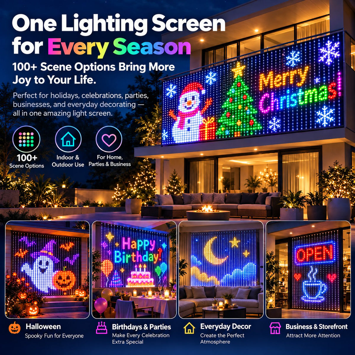 LED curtain celebration scenes