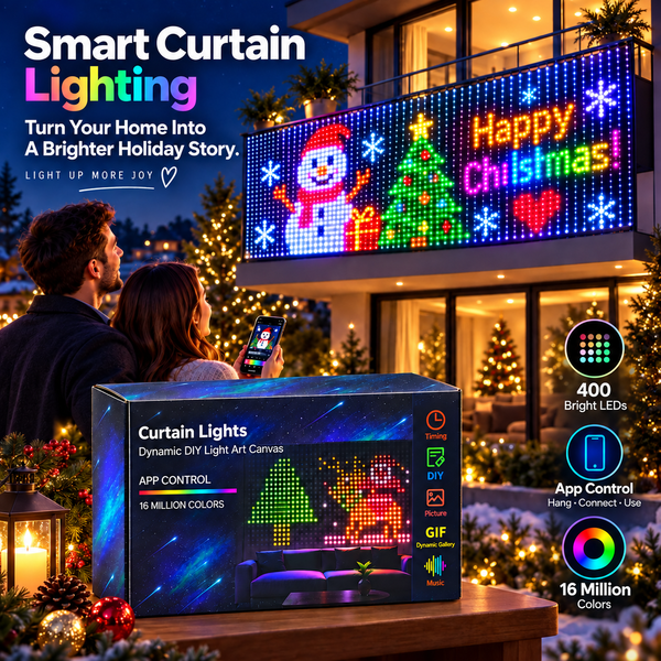 Smart LED curtain display