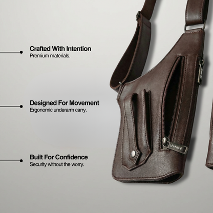 Heritage Leather Shoulder Satchel Anti-Theft Carry Bag